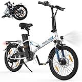 VARUN E Bike, 20 Zoll Ebike klapprad mit 48V Lithium-Akku, 250W Motor, E-Bike Damen Herren mit 5 Modi, 7-Gang Getriebe, Pedelec Elektrofahrrad City Ebike mit LCD-Display, EU-Konformes