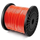 Forever Speed Rasentrimmer Faden Trimmerfaden Rasen Mähfaden Ersatzfaden Nylonfaden Motorsense Trimmerschnur 5-Kant Durchmesser 2,8 mm x 100 Meter Rot