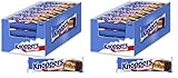 Knoppers NussRiegel – 24 x 40g – Schokoriegel mit Milch- und Nugatcreme, Haselnüssen, Karamell und Vollmilchschokolade (Packung mit 2)