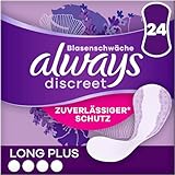 Always Discreet Inkontinenz-Slipeinlagen Long Plus (24 Binden) für Damen, starker Schutz, den Sie kaum spüren