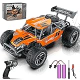 VATOS Ferngesteuertes Auto, 2,4 GHz 1:16 RC Auto Monster Truck Fernbedienung Auto 2WD Offroad RC Fahrzeug 15km/h Geländegängig RTR LKW Spielzeug für Kinder Jungen & Mädchen