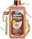 ruja Möbelpolitur - 50m² - beseitigt Kratzer, Wasserflecken & Vergilbung, 2-in-1 Holzreiniger & Holzpflege - Möbelöl farblos, für dunkel & helles Holz - Holzpflegeöl für Esstisch, Möbel & mehr