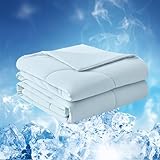 LIYGAOF Kühldecke Sommer Klimaanlage Decke: Schwangere Frauen Schlafdecke Nachtschweiß Vorbeugen Antiallergisch Atmungsaktiv Bettdecke Maschinenwaschbar (Blau, 150 * 200cm)