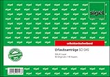 Sigel© Urlaubsantr„ge, 1. und 2. Blatt bedruckt, A5 q, 2 x 40 Blatt, 2 x 40 Blatt