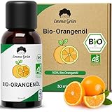 Emma Grün® Bio Orangenöl Ätherisches Öl [100% Naturrein] - Naturreines Ätherisches Öl Orange - Echtes Orangenöl Bio 30ml - Ätherische Öle Bio - Zertifiziertes Lebensmittel aus Griechenland