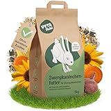 VYTAfield® Zwergkaninchenfutter | Natürliches Kaninchenfutter für (Zwerg-) Kaninchen | 5kg Nagerfutter | Ohne künstliche Zusätze | Mit Vitaminen & Mineralstoffen | Hasenfutter für gesunden Fellglanz