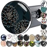 Sanilo Waschbeckenstöpsel, viele schöne Stöpsel für das Waschbecken zur Auswahl, universal mit Motiv (Dahlien)