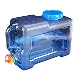 ProsperveilUK Wasserkanister,12 L Wasserbehälter mit Hahn,Wassertank Camping mit Griffen,Wasserspender mit Wasserhahn,Trinkwasserkanister Camping,Getränke Wasserkanister,Lebensmittelecht (12 Liter)