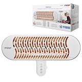 reer HeatCare+ Wickeltisch-Wärmestrahler | EcoHeat Carbon Heizelement | Infrarot-Heizstrahler mit neigbarem Kopf | Wärmespender für Babys | Energiesparend | Wandgerät mit Fernbedienung