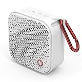 Hama Bluetooth Lautsprecher Pocket 2.0 wasserdicht (Kompakte, kleine Bluetooth Box, IPX7 Musikbox wasserfest, 14 h Spielzeit, AUX, Freisprecheinrichtung, 3.5 W, leichter Speaker mit Karabiner) weiß