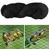 PLLYPE Vogelschutznetz 15 x 15M, Vogelnetze Vogelschutznetz, Schwarz Volierennetz, Vogelnetz Stabil Volierennetz, Taubennetz Balkon, Maschenweite 5x5 cm, Dient zum Schutz von Pflanzen vor Vogelschäden