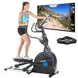 Skandika Crosstrainer CardioCross Carbon Champ Ellipsentrainer mit 24,5kg Schwungmasse, Magnetbremssystem | Multifunktionscomputer, Bluetooth, Tablet-Halterung, Kinomap | bis 150kg