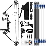 REAWOW Compoundbogen Set 30-70 LBS Einstellbare Jagd Compound Bogen und Pfeil Set für Erwachsene Sportbogen Bogenschießen Set Right Hand