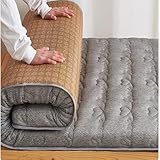 Japanische Klappmatratze für Boden, doppelseitige Rattan-Matratze, atmungsaktive Rollmatratze für Zuhause, Schlafzimmer, platzsparende und bequeme Schlaflösung