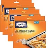 Toppits® Cross & Frit Papier Back-Spezialpapier Snackpapier 8 Bögen (4er Pack)