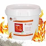 Schamottemörtel Made in Germany für die einfache und schnelle Reparatur. Ofen und Kaminmörtel Feuerfester Mörtel Feuerbeton Kaminfix K2 (4kg Eimer)