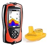 LUCKY Echolot Fischfinder Tragbare glückliche Fische Finder mit 2~147 ft Tiefenbereich Abdeckung farbiges TFT LCD Display Fischfinder Sensor Sonar Frequenz Fisch-Detektor