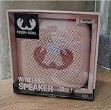 Fresh 'n Rebel Wireless Bluetooth Speaker IPX-5, bis zu 20 Std. Akku Laufzeit, Spritzwassergeschützt, Micro-SD Slot, Typ-C, auch für PC Und Multimedia nutzbar, eingebaute Mikrofon (Smokey Pink)