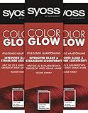 Syoss Color Glow Pflegende Haartönung Pompeian Red Pantone 18-1658 (3 x 100 ml), semi-permanente Coloration für strahlende Farbintensität bis zu 8 Haarwäschen, ohne das Haar zu schädigen