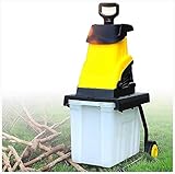 JMOZHCD Garten-Häcksler, 2400 W, elektrischer Garten-Häcksler mit 45 l-Auffangbehälter, Leerlaufgeschwindigkeit: 4500 U/min, maximaler Schnittdurchmesser: 45 mm (30m)