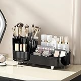 LtyTz Make-up-Organizer mit Pinselhalter, Make-up- und Hautpflege-Organizer für Kosmetik, Lippenstifte, Schmuck, Nagelpflege, Hautpflege, ideal für Schlafzimmer und Badezimmer