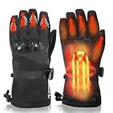 Himiway Beheizte Handschuhe XL für Herren & Damen Heizhandschuhe 7.4V 3200mAh Elektrisch beheizte Handschuhe bis zu 6h wasserdichte & Winddichte & Wiederaufladbare Heizhandschuhe gegen Stürze