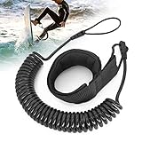 Senbaler 10 Füße Surf Leash,SUP Kajak Sicherheitsleine,Coiled Fußschlaufe Einziehbares für Surfbretter,Stand Up Paddle Board