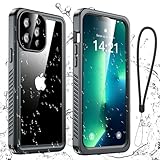 Aekyiwot Handyhülle für iPhone 13 Pro Hülle, IP68 Wasserdicht Schutzhülle für iPhone 13 Pro Hülle, 360 Grad Full Case für iPhone 13 Pro Stoßfest Sturzfest, Schwarz