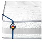 BMM Matratze 100x200cm Komfort 23 H4 extra fest/Kaltschaummatratze Öko-Tex Zertifiziert/ergonomische 7 Zonen Matratze Höhe 23cm Komfort 23 / Matratzen produziert in Deutschland