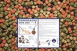 Tomodachi Sen-Sui, Premium Koifuttermischung, 4 Farben, Rot-Grün-Weiß-Braun, Teichfuttermix mit Spirulina, Astax, Paprika und Krillmehl, Koi-Futter, 15 kg (3mm und 5mm Pelletgröße gemischt)