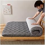 Bodenmatratze Futon – extra dicke, tragbare faltbare Isomatte für Gäste – aufrollbare, atmungsaktive Liege