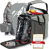 Otaro Skischuhtasche mit Helmfach (Classic | 44 L | Hellgrau) Premium Skitasche für Skischuhe | Auch als Schlittschuhtasche oder Inlinertasche | Ski Tasche, Skisack Set, Skischuhtaschen