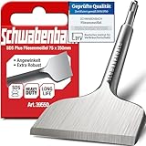 SCHWABENBACH® SDS PLUS Fliesenmeißel - Abgewinkelt 75 x 250mm - Fliesen entfernen - Ideal zum Abtragen von Verputz - Extra Gehärtete Spitze - Bohrhammer Meißel 75mm für Profis (kein SDS MAX)