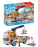 PLAYMOBIL | Baustellen-LKW mit Kran | Baustellenspielzeug Kind | Baustellen Spielset | Spielzeug für Kinder ab 4 Jahren | 71750