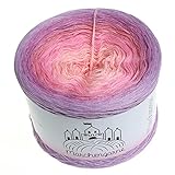 LiLu´s Farbverlaufsgarn Zärtlichkeit 200g - 1000m - Erika außen - 3 Fädig Bobbel Strickwolle Häkeln