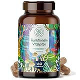 Funktionale Vitalpilze von Alpha Foods mit Maitake, Shiitake, Chaga, Cordyceps, Reishi, Lions Mane, Agaricus - Hochpotente Dual-Extrakte, HPCL-Laborgeprüft - 60 Kapseln - Alpha Foods