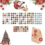 Weihnachtssticker Set,Aufkleber Weihnachten,Weihnachtssticker,Weihnachtsaufkleber Weihnachtsdekoration,Selbstklebend Geschenketiketten,für Geschenkverpackungen,Adventskalender Zahlen Aufkleber,6 Blatt
