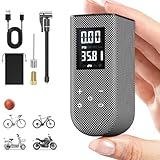 GPUTEK Mini Elektrische Fahrradpumpe 100PSI mit Digitalanzeige, Fahrrad Zubehör, Tragbare Akku Luftpumpe Fahrrad, für Rennrad, Mountainbike, Motorrad, Bälle