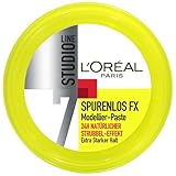 L'Oréal Paris Studio Line Haarwachs für Strubbel-Effekt, 24 h ultra-starker Halt, Kein Verkleben, Spurenlos FX Modellier-Paste, 1 x 75 ml