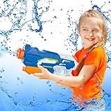 Wasserpistole Kinder – 1200ML Wasserspritzpistole mit 8–10m Reichweite, Outdoor Spielzeug für Sommer, Strand, Pool & Garten – Wasserblaster große reichweite für Jungen & Mädchen (Blau)