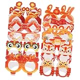 Toyvian 12 Stück Teiliges Partybrillen aus Robustem Papier Leichte Chinesische Neujahrsbrillen mit Frohes Neues Jahr Druck Vielseitig für Erwachsene für Drachenjahr und Bühnenauftritte
