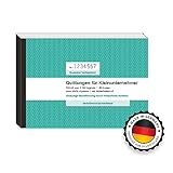 Primus Print Quittungsblock DIN A6 quer & gelocht, 2x50 Blatt mit Durchschlag - ohne Mwst, durchschreibend & fortlaufend nummeriert - Quittungsblock Kleinunternehmer - Rechnungsblock - Quittung