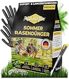 Natureflix Rasendünger Sommer | Langzeitdünger & Stickstoffdünger für jeden Rasen – der Premium Düngemittel (Körnung 2-4mm) mit Moosverdrängung | für Streuwagen (10kg für 500m²)