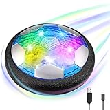 Muslecid Air Power Fußball, Indoor Hover Ball Leuchtender Schwebender Ball mit Led, Fliegender Ball Wiederaufladbar, Fussball Geschenke ab 3 4 5 6+ Jahre Jungen Mädchen, Outdoor Spielzeug für Kinder