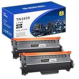 SHEENGO TN2420 TN-2420 Kompatibel für Brother TN2420 TN2410 TN-2410 für Toner Brother MFC L2710DW HL-L2350DW MFC-L2710DN DCP-L2530DW L2510D HL-L2375DW (2-Pack)