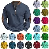 Herren-Sweatshirt mit 1/4-Reißverschluss, intelligenter Viertelreißverschluss, Fitnessstudio, Laufpullover, einfarbig, lässiger Pullover, langärmelig, halber Reißverschluss, Sweatshirt ohne Kapuze