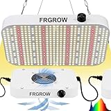 FRGROW LED Grow Lampe Dimmbarer, Grow Light 20000 Lumen, Pflanzenlampe LED Vollspektrum Wachstumslicht Zimmerpflanzen Blüte, Pflanzenleuchte LED mit UV-IR-Licht, 584 LEDs Daisy-Chain, Kühlsystem