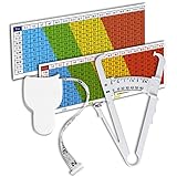 CZ Store Körperfettzange -✮LEBENSLANGE GARANTIE✮- Genaue Messwerte - Fettmesszange, Anleitung, Interpretationstabelle, Trainingsanleitung, Maßband - Gerät zur Körperfettanalyse/Gewichtskontrolle