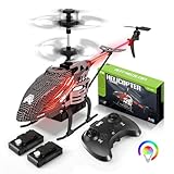 Mucek 2.4G RC Hubschrauber Ferngesteuert, LED-Lichter, 3,5 Kanäle, Gyroskop und Feste Höhe, Kinderspielzeug Flugzeug geeignet für innen und außen