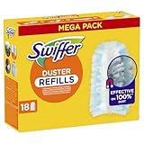 Swiffer Duster Staubwedel Nachfüllpackung, 18 Einheiten, fängt und fängt 3 x mehr Staub und Haare als EIN traditioneller Staubwedel, effektiv gegen 100% Staub, Griff separat erhältlich